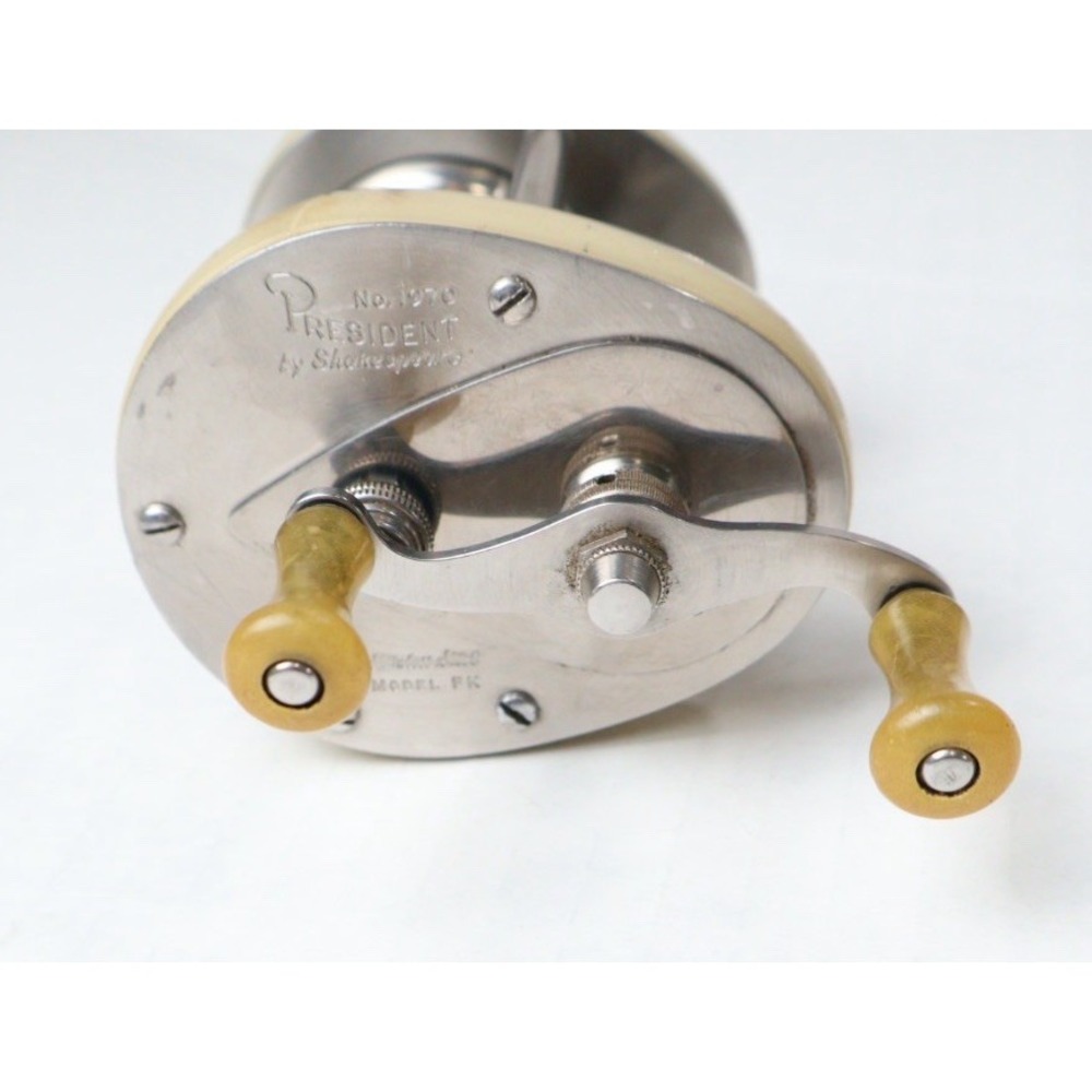 Vintage Shakespeare President No. 1970 Model FK Stainless Steel Fishing Reel USA